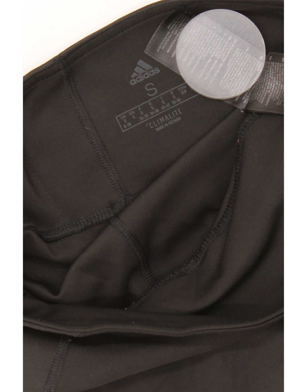 Leggings Adidas Climalite Capri da donna UK 8/10 Piccolo poliestere nero