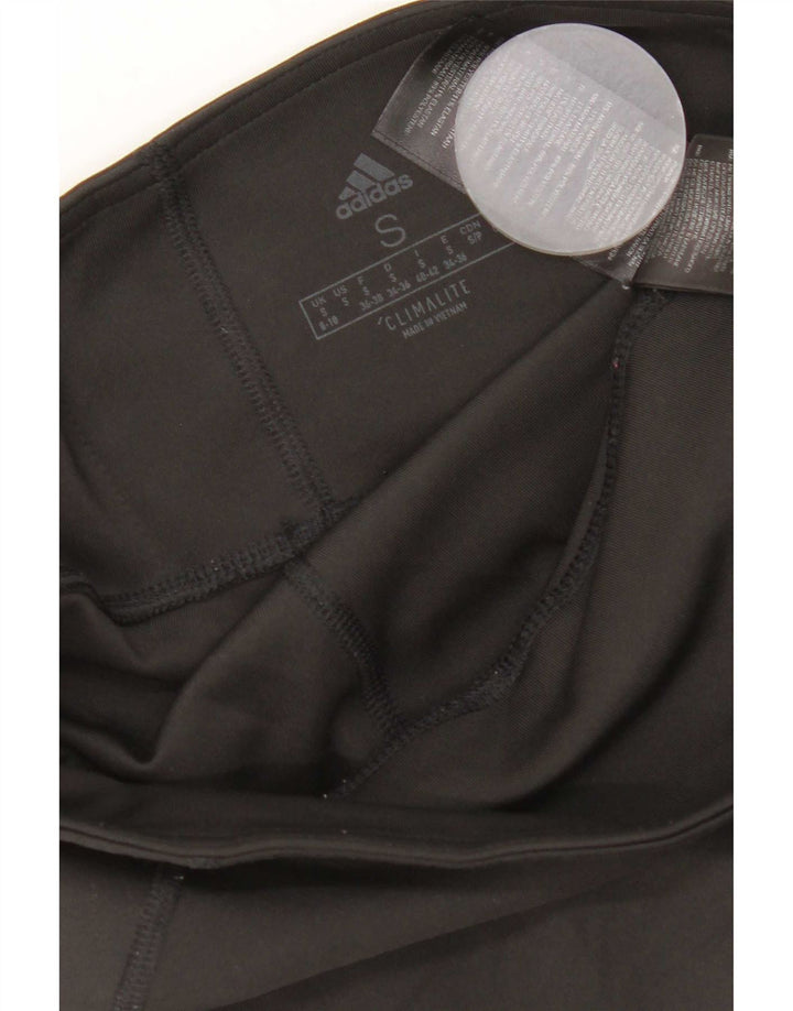 Leggings Adidas Climalite Capri da donna UK 8/10 Piccolo poliestere nero