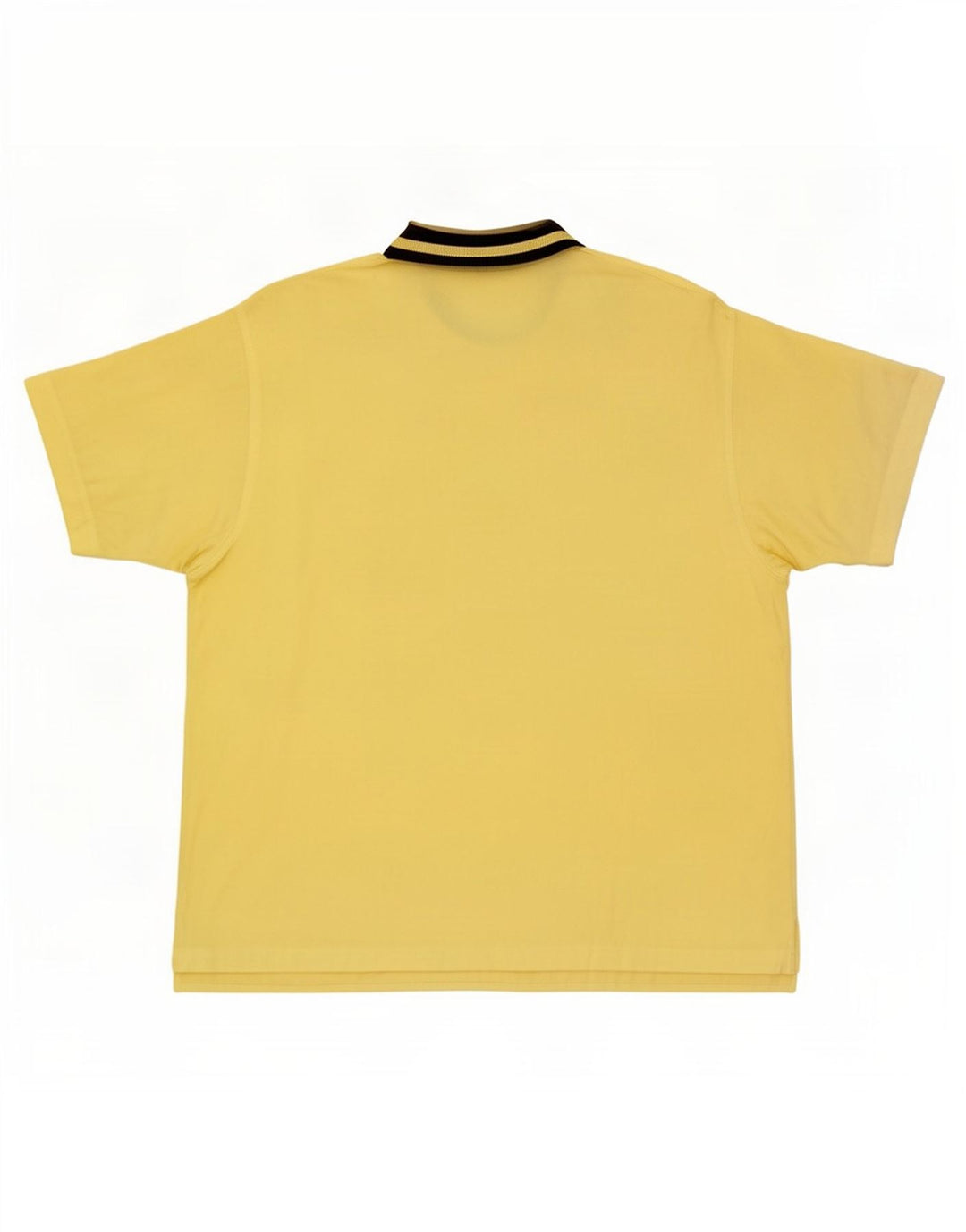 Camicia pullover grafica a maniche corte vintage da uomo color block giallo medio