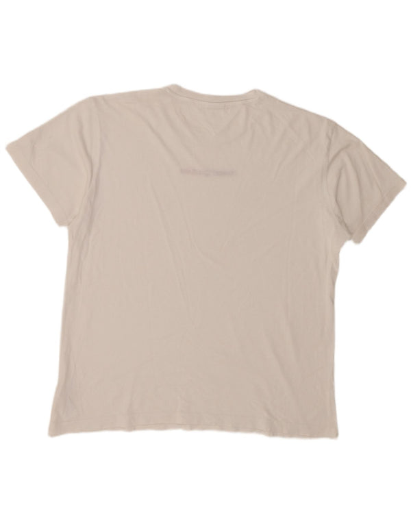 T-shirt grafica da donna Tommy Hilfiger Top UK 20 2XL cotone bianco