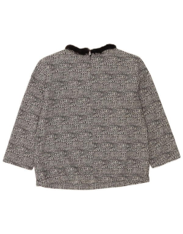 Camicetta corta da donna con maniche a 3/4 Cavalli IT 40 piccola in cotone nero