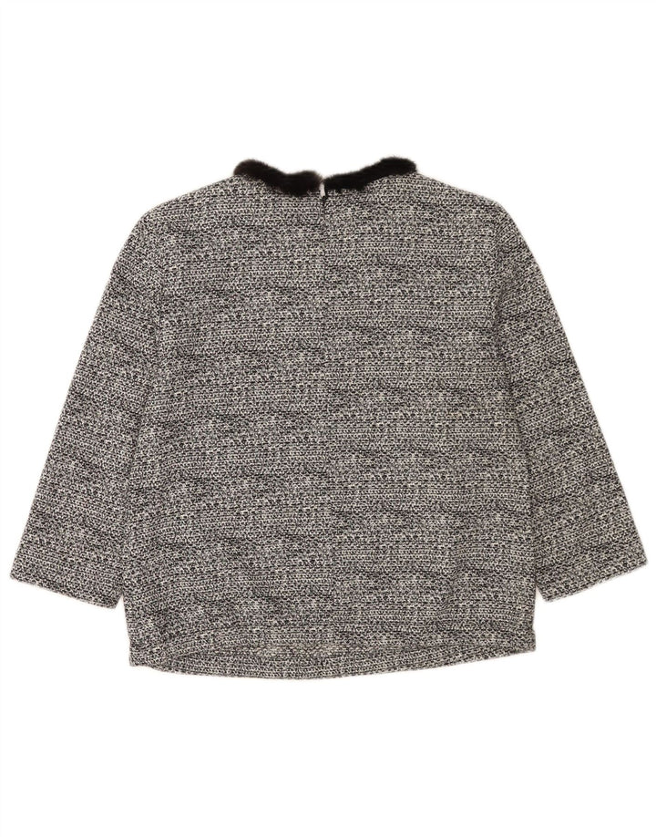 Camicetta corta da donna con maniche a 3/4 Cavalli IT 40 piccola in cotone nero