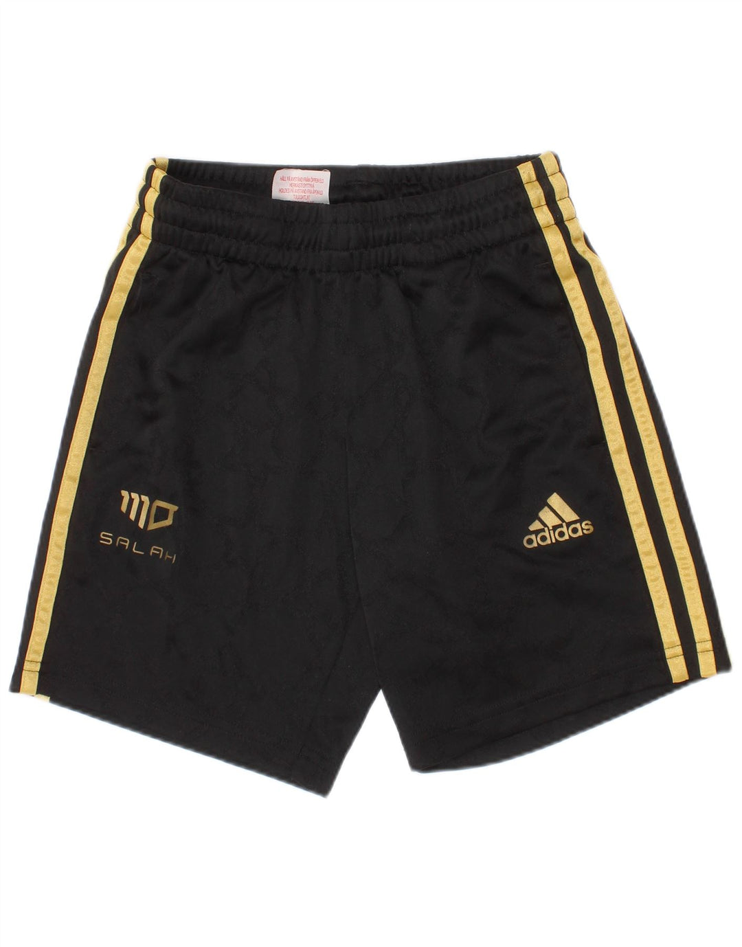Pantaloncini sportivi Adidas Salah da ragazzo 7-8 anni in poliestere nero