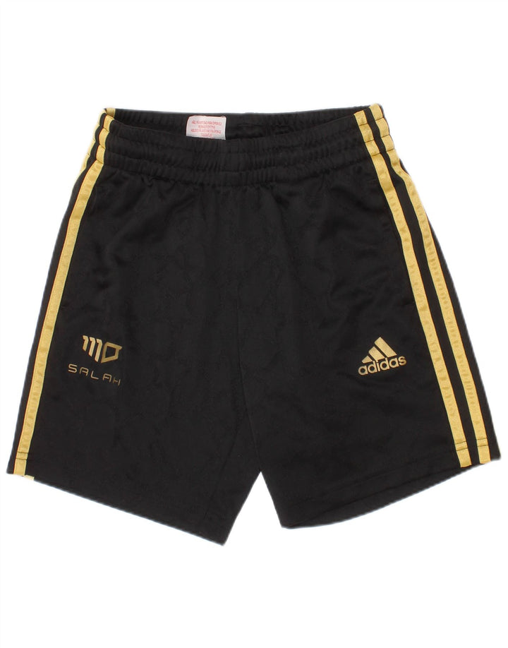 Pantaloncini sportivi Adidas Salah da ragazzo 7-8 anni in poliestere nero