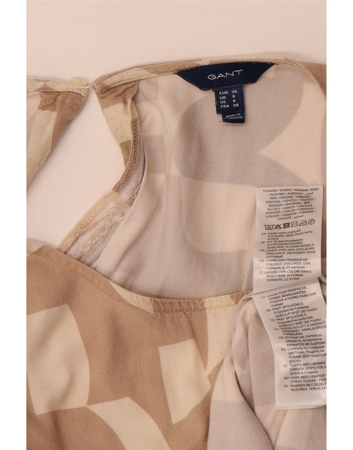 Gant Camicetta oversize da donna Top UK 8 Piccola viscosa geometrica beige