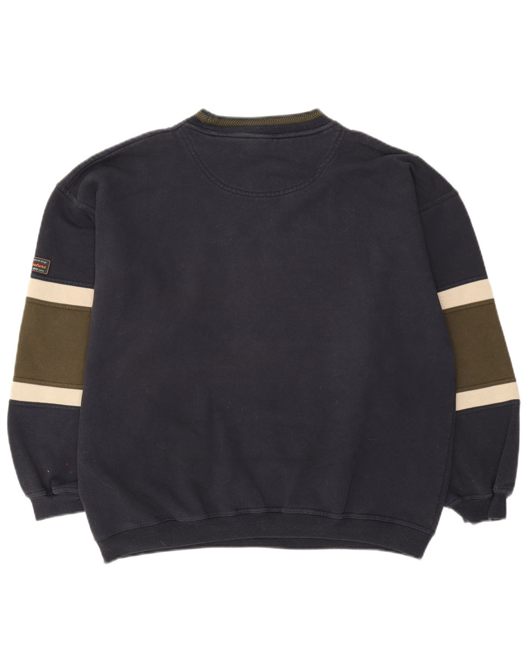 Canda Felpa con grafica da uomo Maglione grande in cotone color block blu navy