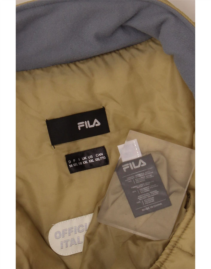 Giacca imbottita da uomo FILA UK 44 2XL Beige Poliammide