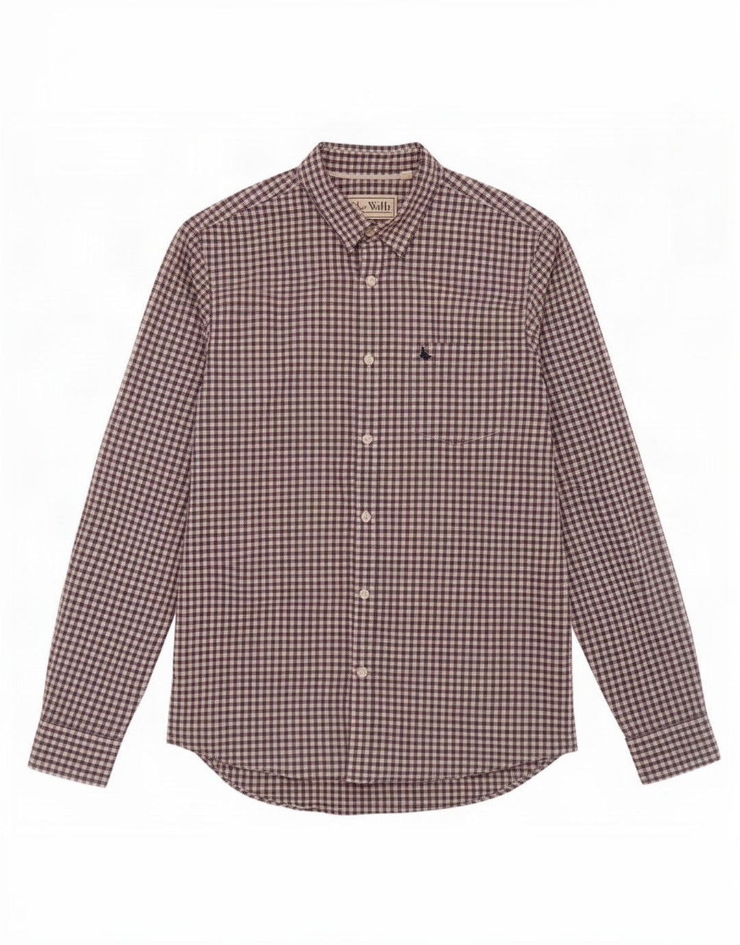 Camicia da uomo dalla vestibilità classica Jack Wills in cotone a quadretti blu navy medio