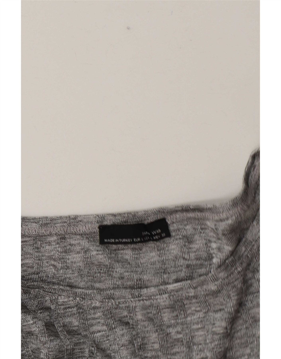 Top Zara da donna a maniche lunghe UK 16 grande grigio