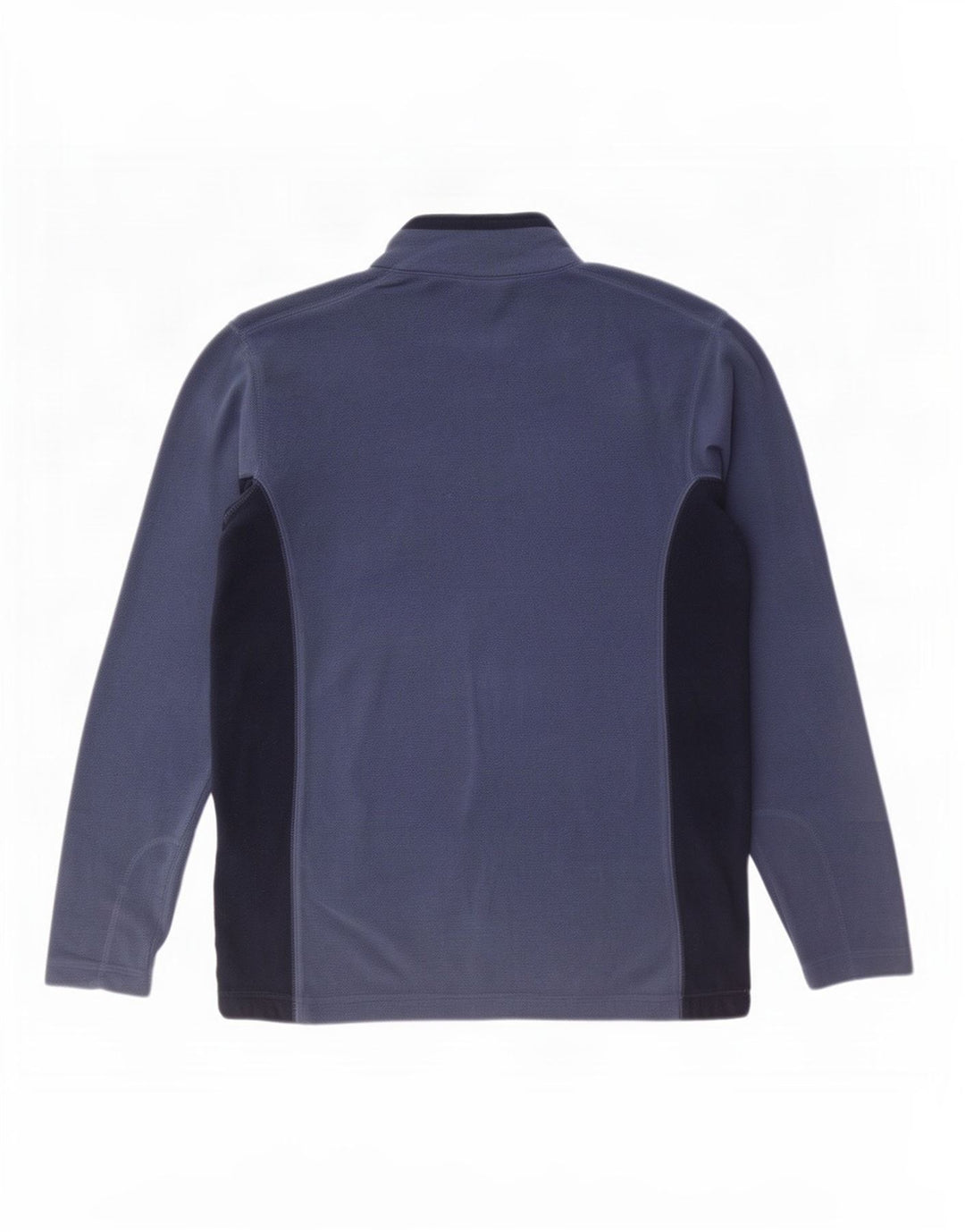 Maglione in pile da uomo Columbia con zip e collo color block blu medio