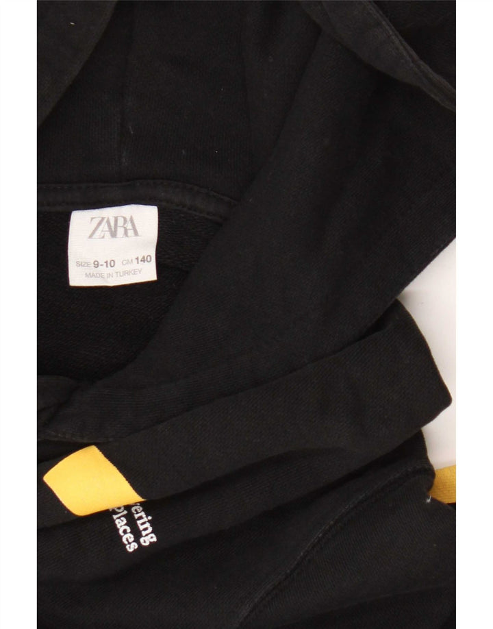 Maglione con cappuccio grafico Zara per ragazzi 9-10 anni Nero
