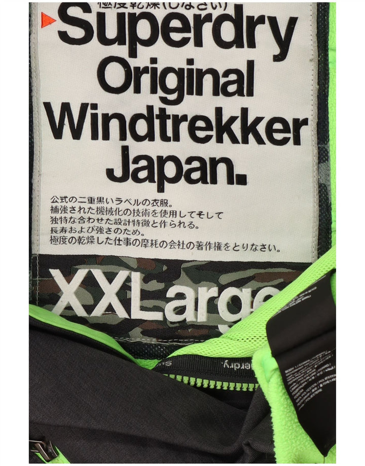Giacca antipioggia da uomo Windtrekker con cappuccio Superdry UK 44 2XL poliestere grigio