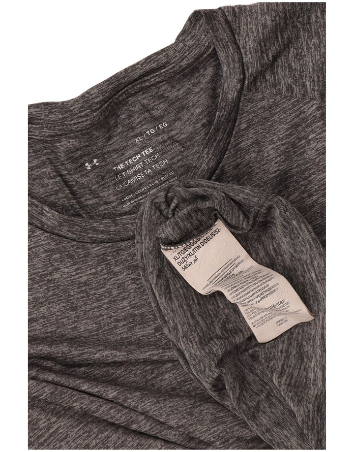 T-shirt da uomo Under Armour Top XL poliestere chiazzato grigio