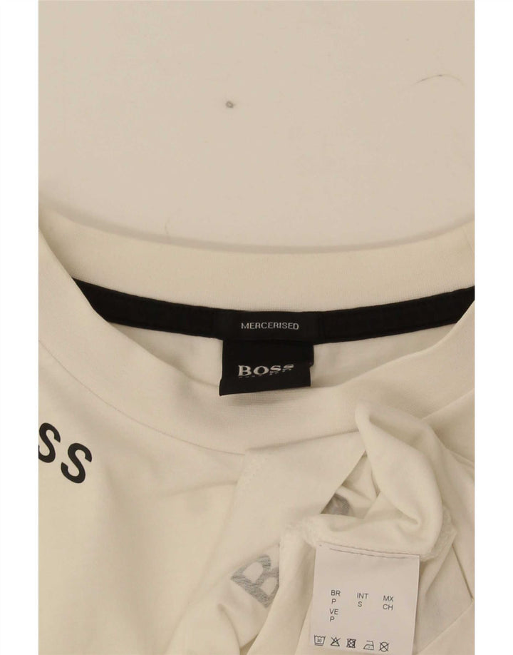 T-shirt grafica da uomo Hugo Boss Top piccola in cotone bianco