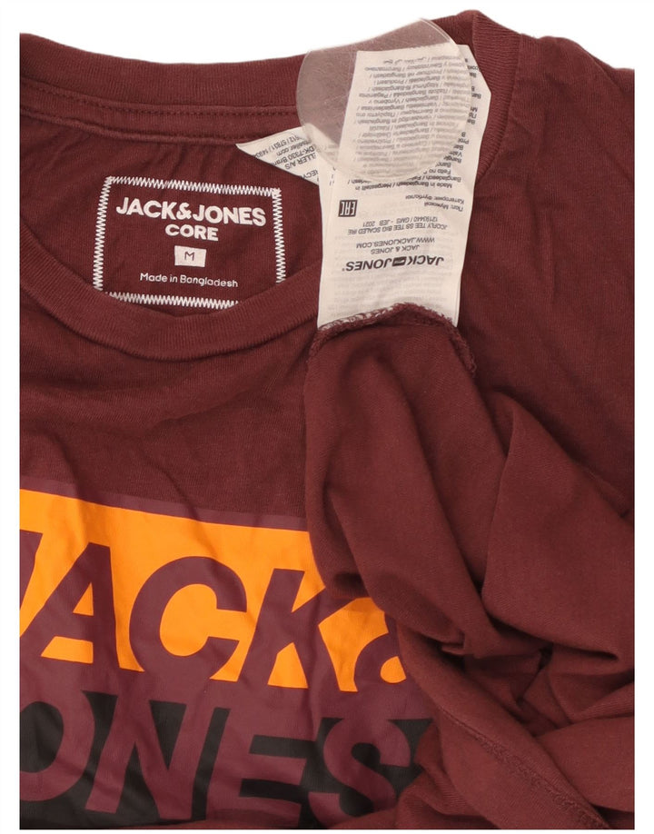 JACK & JONES T-shirt grafica da uomo in cotone marrone medio medio