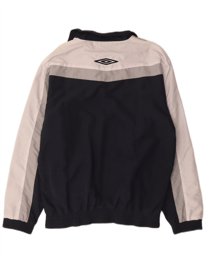 Giacca da tuta da uomo Umbro grande in poliestere color block blu navy
