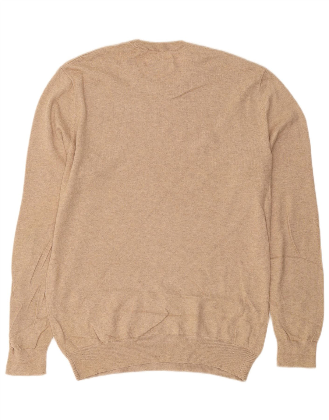JACK WILLS Maglione girocollo da uomo in cotone screziato beige medio