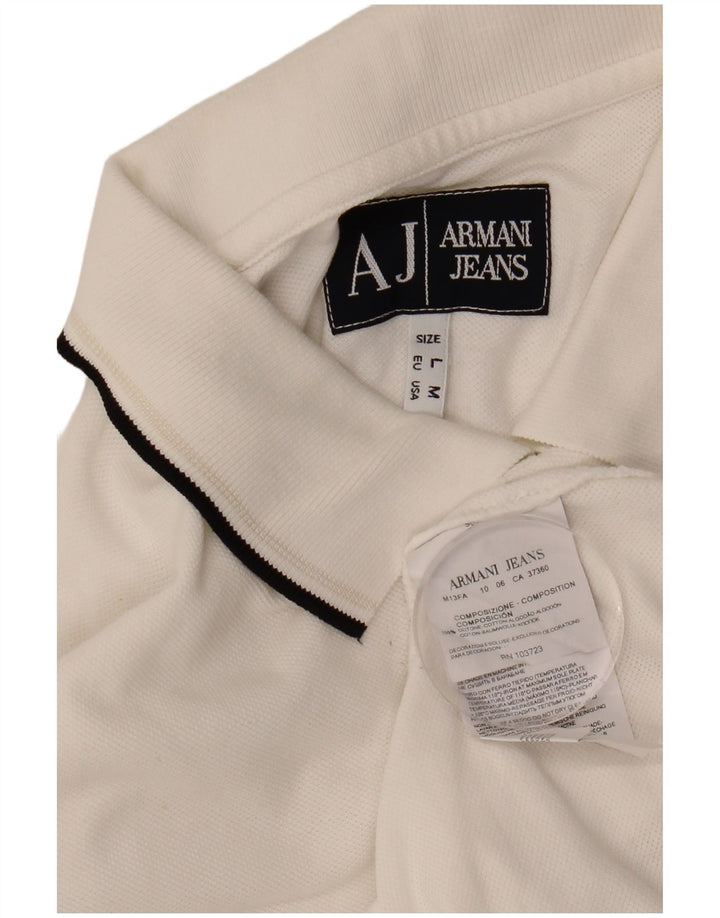 ARMANI JEANS Polo Uomo Cotone Bianco Medio
