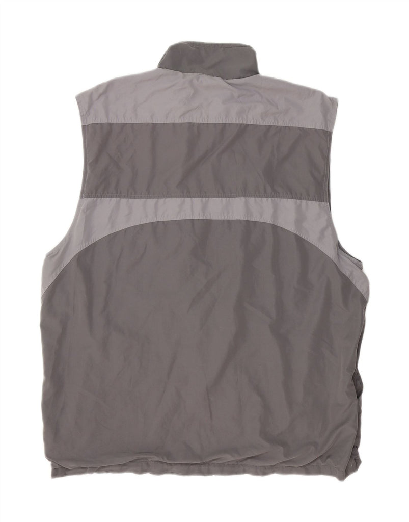 ADIDAS Mens Utility Gilet UK 44 2XL Grey Colourblock Vintage Adidas and Second-Hand Adidas from Messina Hembry 