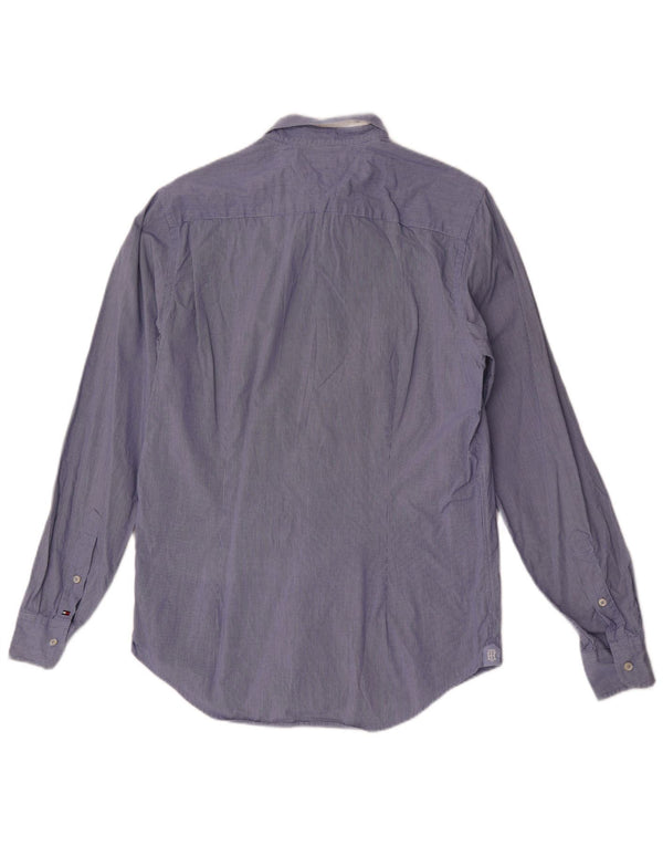 Camicia slim fit da uomo Tommy Hilfiger in cotone a quadretti blu medio