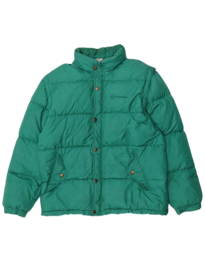 Giacca imbottita da uomo Sergio Tacchini UK 40 Large Verde in poliammide