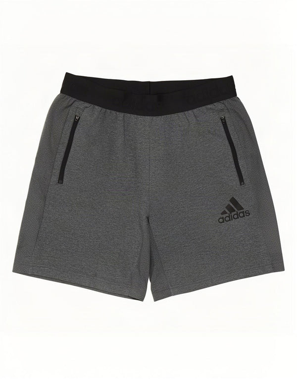Pantaloncini sportivi Adidas Primegreen Graphic da uomo, grandi, in cotone color block grigio