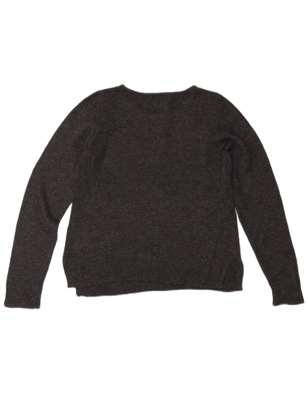 MONSOON Maglione da donna con scollo a barca UK 12 Cotone grigio medio