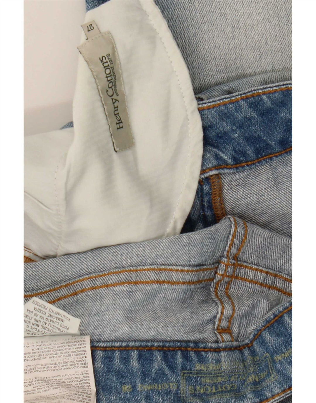 Jeans corti da donna Henry Cottons W27 L26 cotone blu