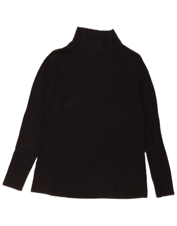 Marks & Spencer Top da donna manica lunga UK 14 cotone nero medio
