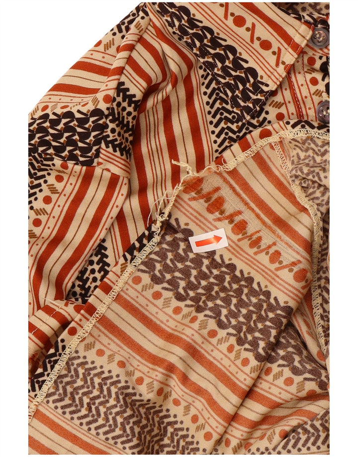 Camicia Donna VINTAGE IT 50 XL Beige a Righe