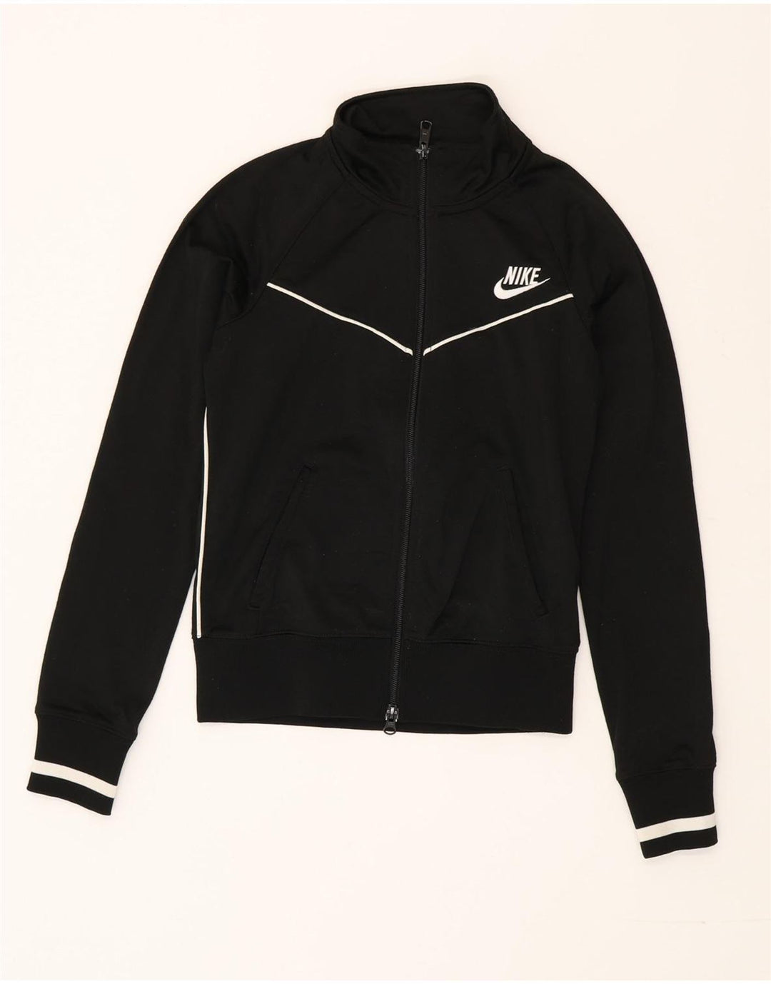 Giacca da tuta da donna Nike UK 6/8 XS poliestere a righe nere
