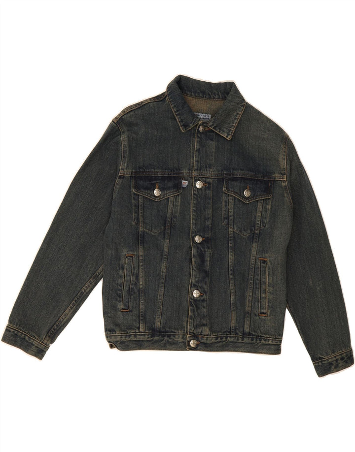 JOHN ROOSE Boys Denim Jacket 11-12 Years 2XL Navy Blue Cotton Vintage John Roose and Second-Hand John Roose from Messina Hembry 