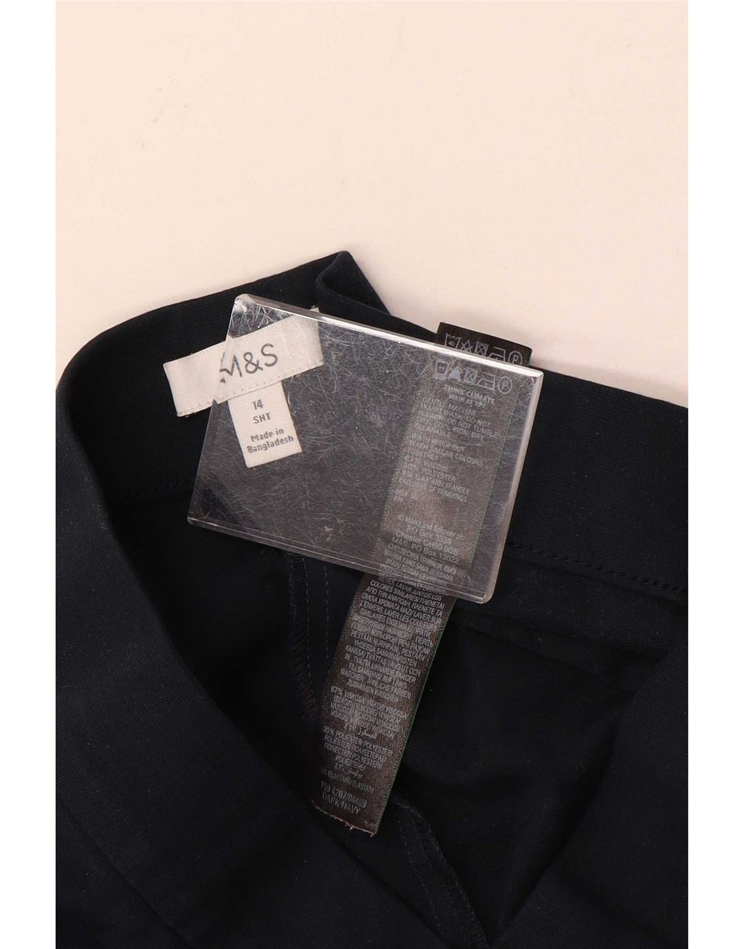 Pantaloni corti da donna Marks & Spencer UK 14 medi W30 L25 Blu navy