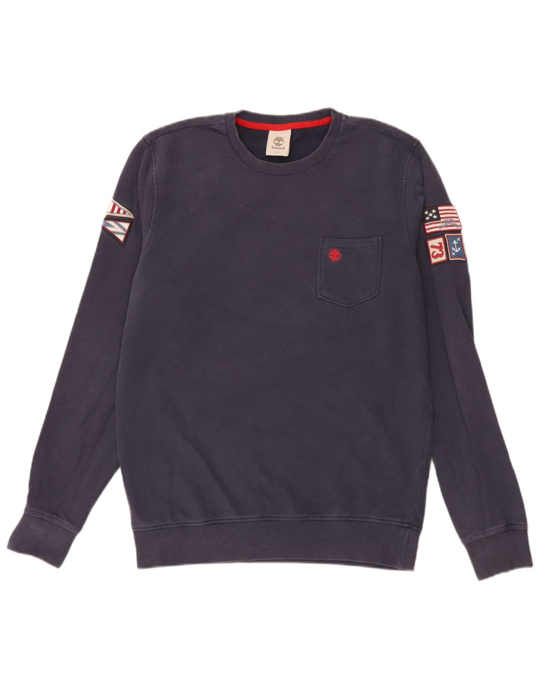 Timberland Felpa grafica da uomo Maglione medio cotone blu navy