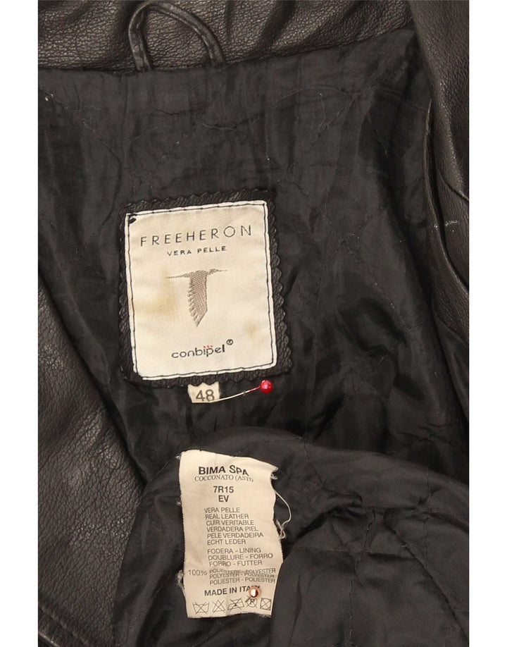 Cappotto In Pelle Uomo Conbipel IT 48 Medio Nero