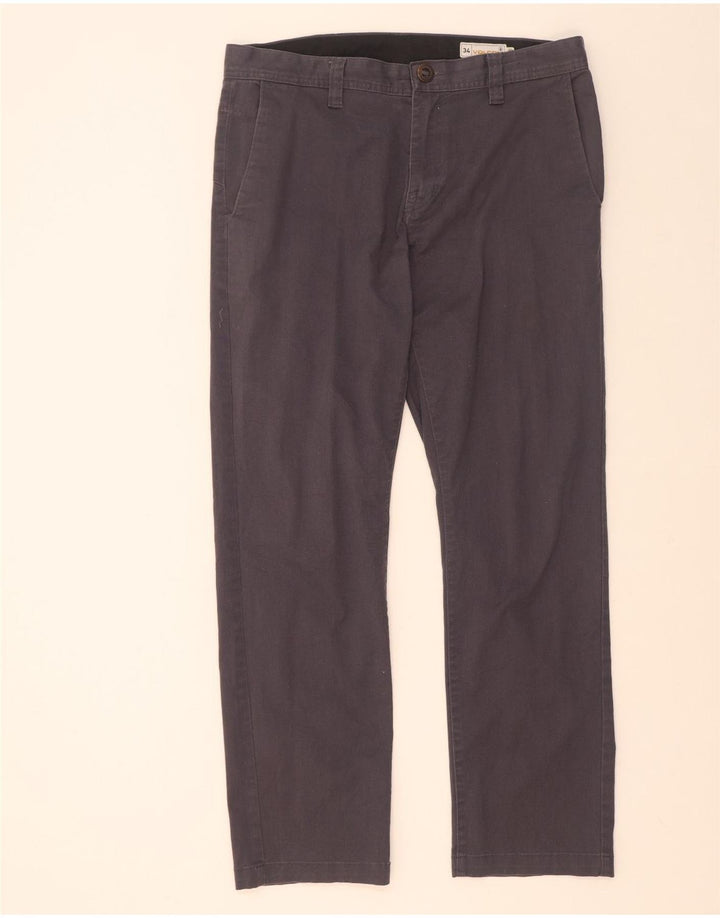 Pantaloni chino dritti da uomo Volcom W34 L32 in cotone grigio