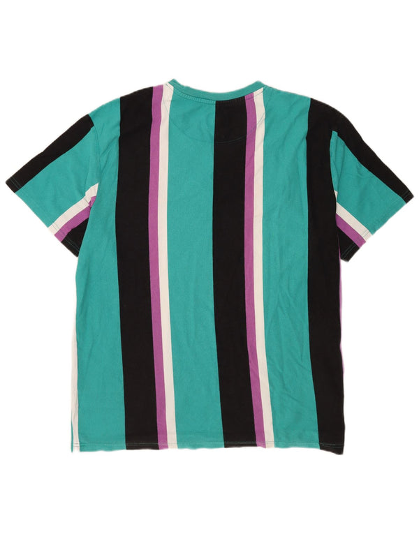 T-shirt grafica da uomo Karl Kani Top XL in cotone a righe multicolore