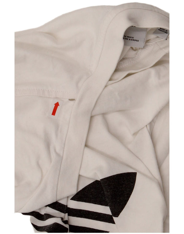 T-shirt grafica da uomo Adidas Top piccola in cotone bianco