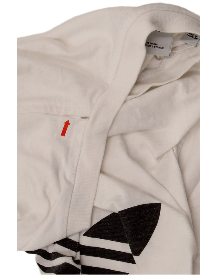 T-shirt grafica da uomo Adidas Top piccola in cotone bianco