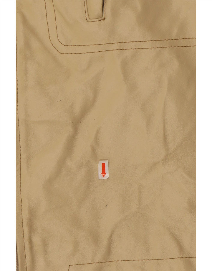 Giacca in pelle da uomo VINTAGE UK 40 Grande pelle beige