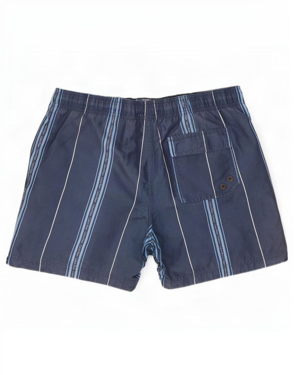 Calvin Klein Mens Graphic Swimming Shorts Medium Navy Blue Striped