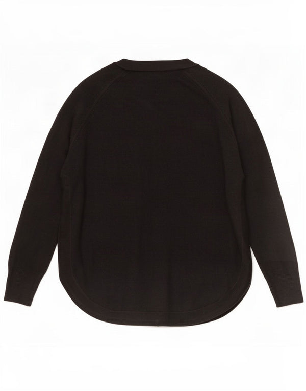 Marks & Spencer Womens Longline Cardigan Sweater UK 14 Medium Black