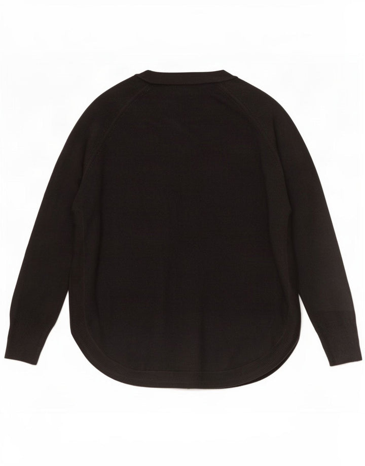 Maglione cardigan lungo da donna Marks & Spencer UK 14 medio nero