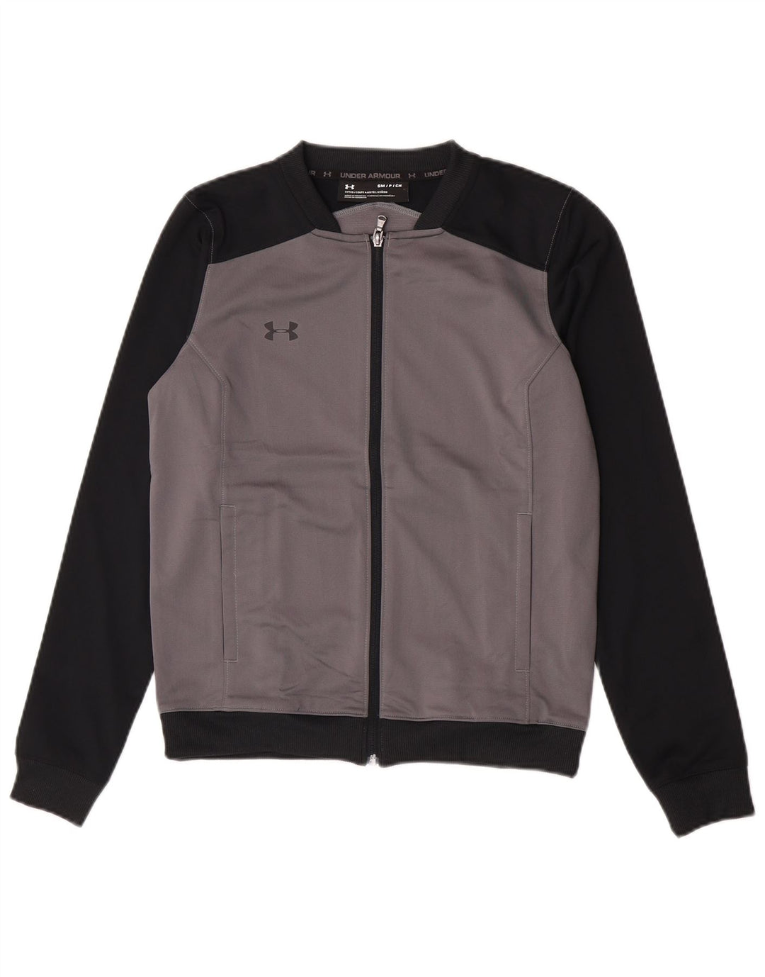 Giacca da ginnastica da uomo Under Armour piccola in poliestere color block grigio