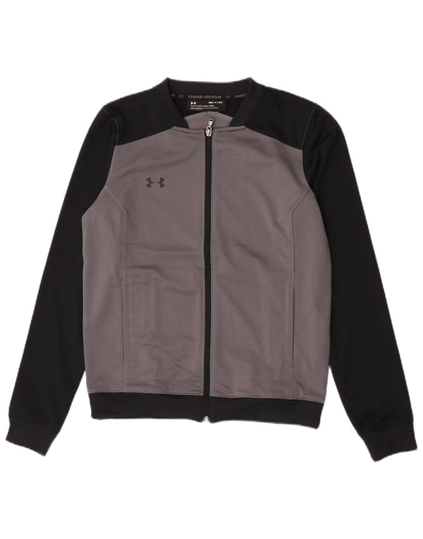 Under Armour Mens Tracksuit Top Jacket Small Grey Colourblock Polyester