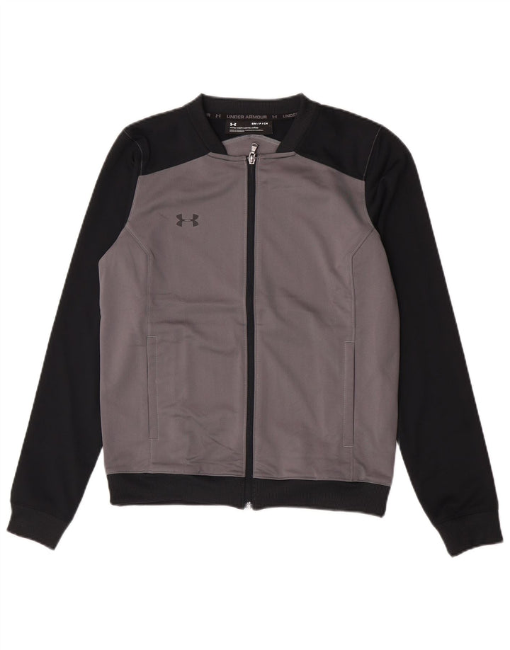 Giacca da ginnastica da uomo Under Armour piccola in poliestere color block grigio