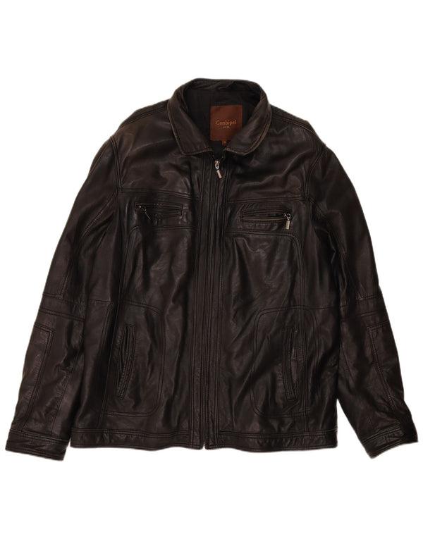 Giacca in Pelle Uomo Conbipel IT 56 2XL Nera