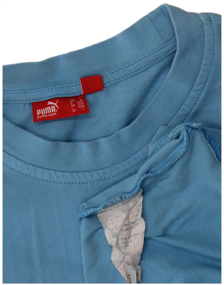 T-shirt grafica da uomo PUMA grande in cotone blu