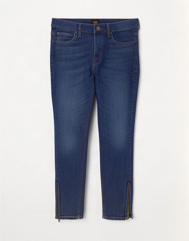 Jeans corti Lee Scarlett da donna W30 L25 cotone blu
