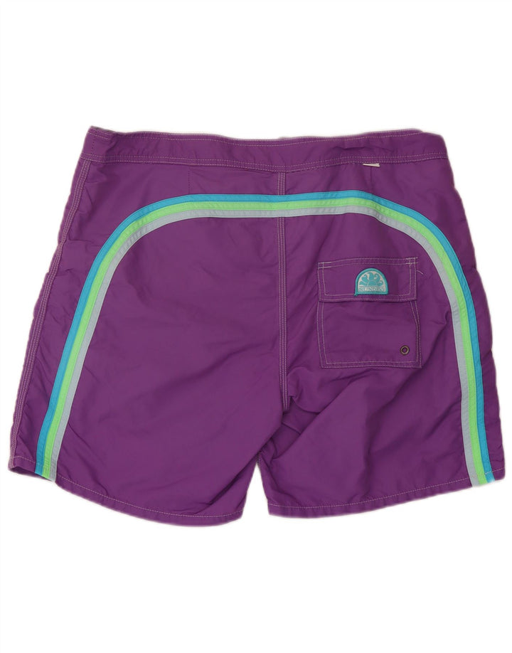 Pantaloncini da bagno da uomo Sundek grandi in nylon viola